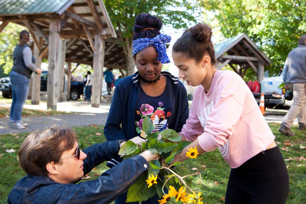 King Middle School students work with native plants