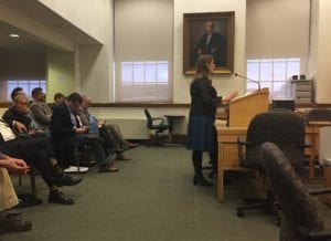 Sarah Haggerty testifies on behalf of water bond bills