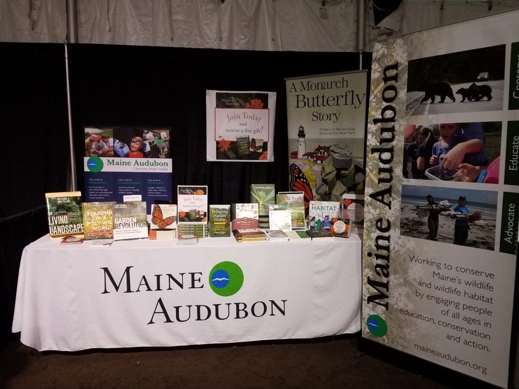 Maine Audubon table at the 2018 Flower Show