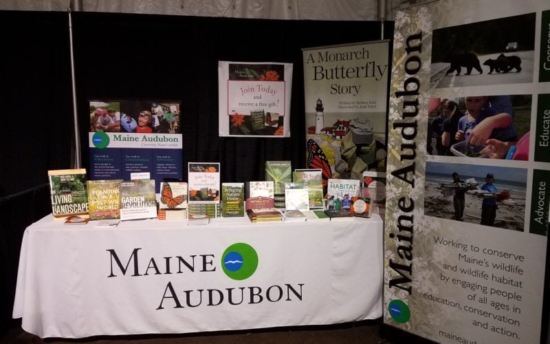 Maine Audubon table at the 2018 Flower Show