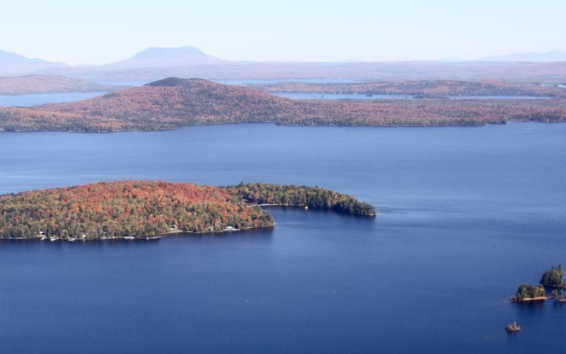 Aerial view of Moosehead Lake