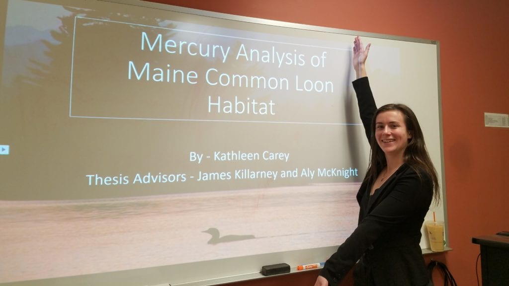Kathleen Carey thesis presentation on loons