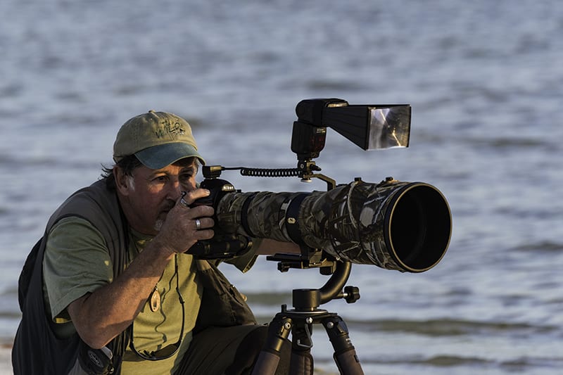 Nick Leadley photographing in Florida