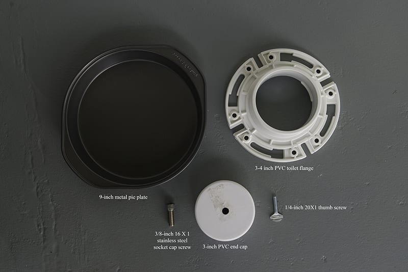 Here are the parts you'll need to assemble a groundplate. Photo courtesy Nick Leadley.