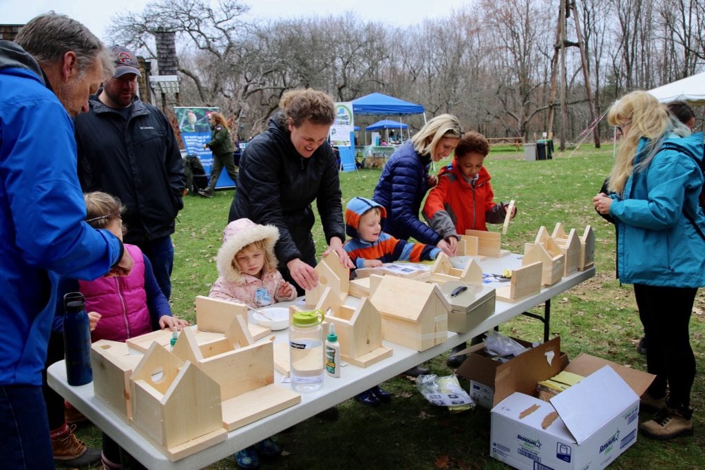 Attendees got to build and take home their very own bird houses!