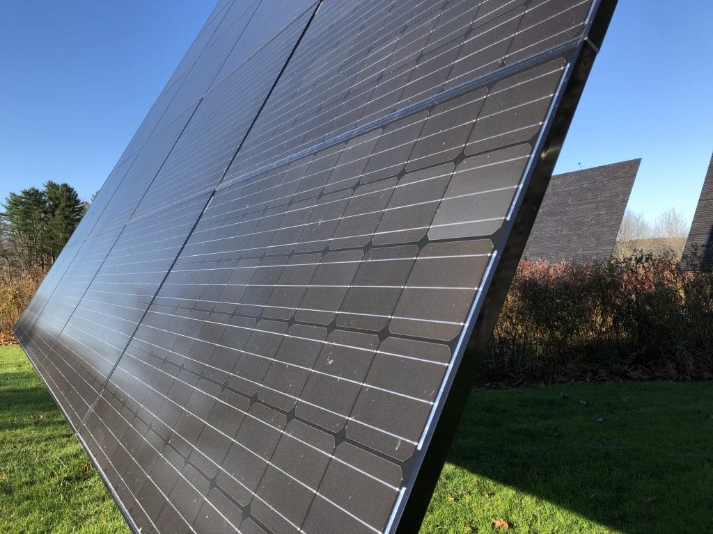 Solar panels at Gilsland Farm Audubon Center