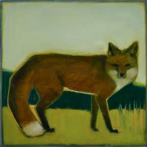 Mary Bourke, "Fox on High Street" painting 