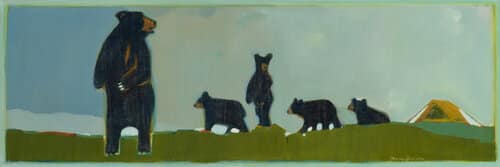 Mary Bourke, "Leaving Camp" painting 