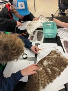 Students at Moore Middle School in Portland studying birds, Nov 2022
