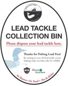 Sticker to be placed on lead tackle collection bin
