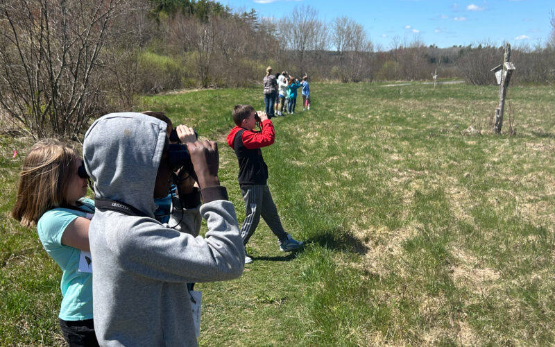 Fifth-grade students from Bangor visit Fields Pond, May 2024