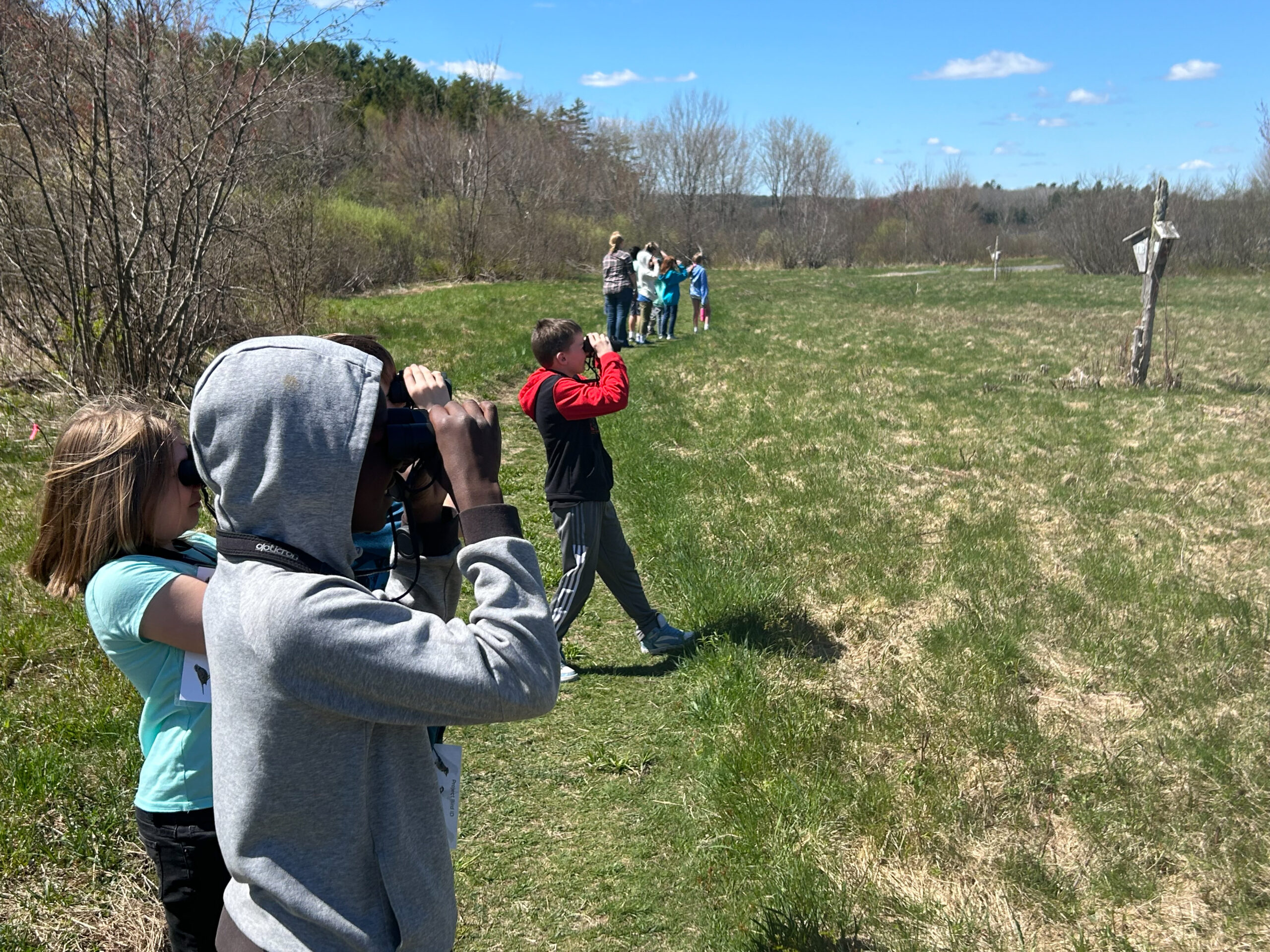 Fifth-grade students from Bangor visit Fields Pond, May 2024