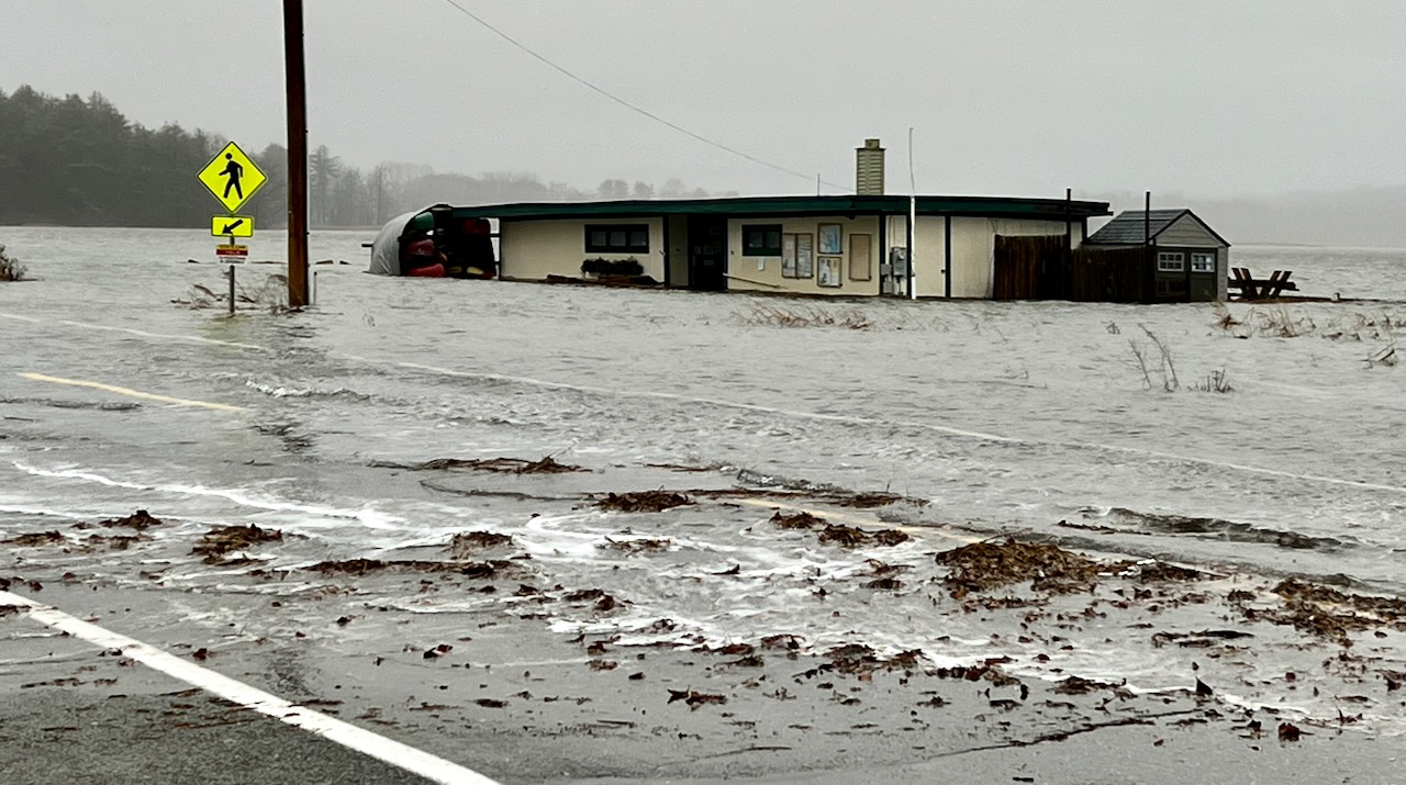 Scarborough Marsh Center flooding December 2023